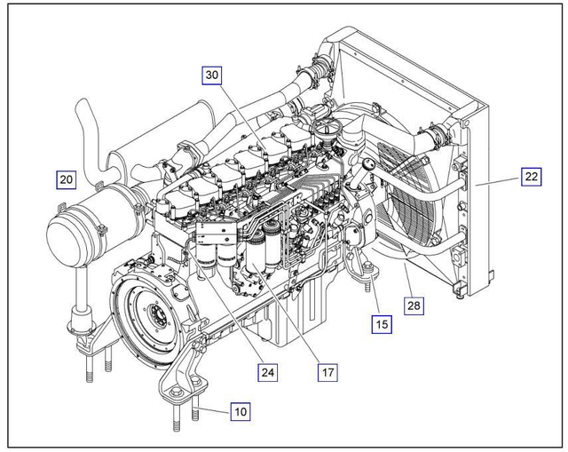 Diesel Engine D926 Ti-E A2 180kw 10117783 Liebherr Engine D926 Spare Parts for R944 Excavator