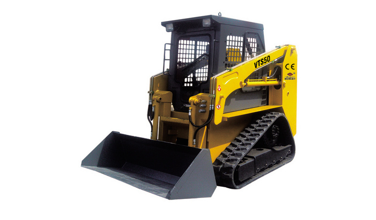 Chinese Wheel Skid Steer Loader Track with Trencher Concrete Mixer Pallet Fork, Vjc75 Skid Steer Loader