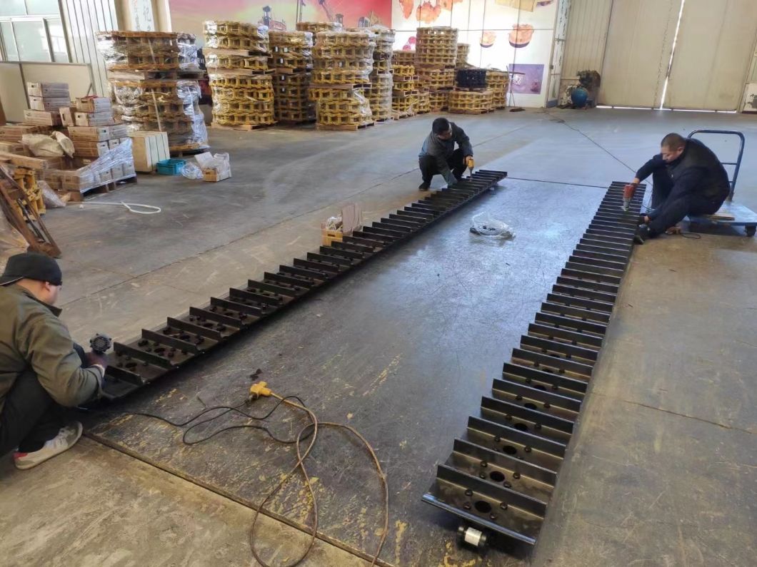 Mini Excavator Mini Drilling Machine Chassis Assembly, Track Link with Rubber Track Pad