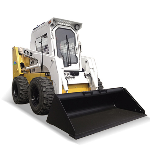 Chinese Wheel Skid Steer Loader with Pallet Fork Vjc120 Skid Steer Loader