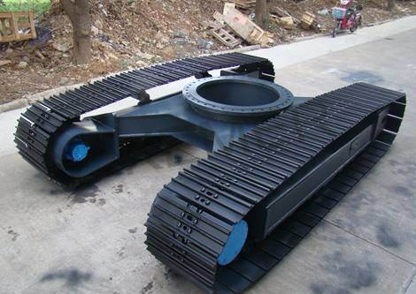 Mini Rubber Crawler Rubber Tracked Chassis Undercarriage with Mounting Base