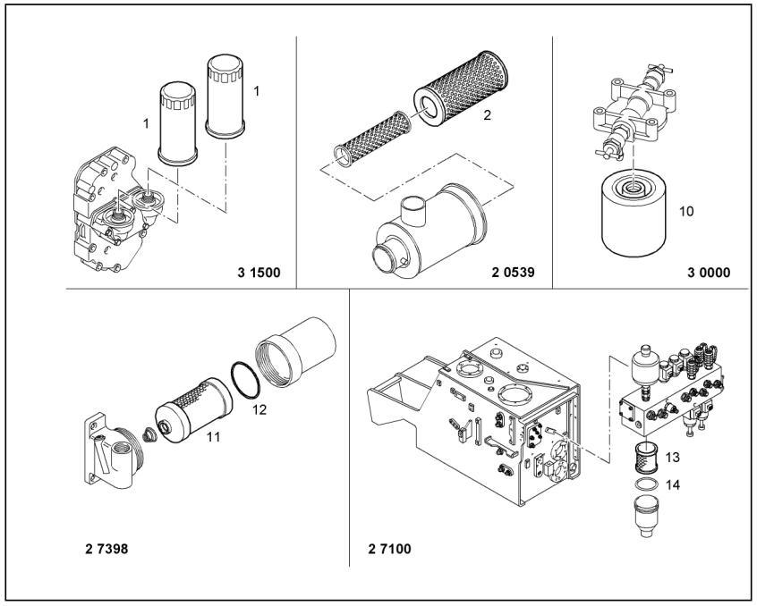 Genuine and OEM Liebherr Excavator R944 Spare Parts Service Kit and Engine Parts 5700043