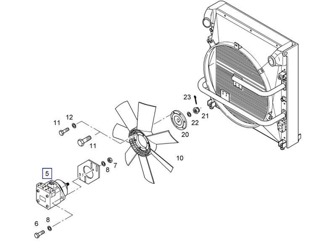 Combinated Radiator 10475795 Fan Installation 9899509 Original Liebherr Spare Part