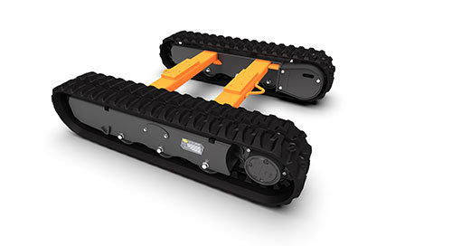 Mini Rubber Crawler Rubber Tracked Chassis Undercarriage with Mounting Base