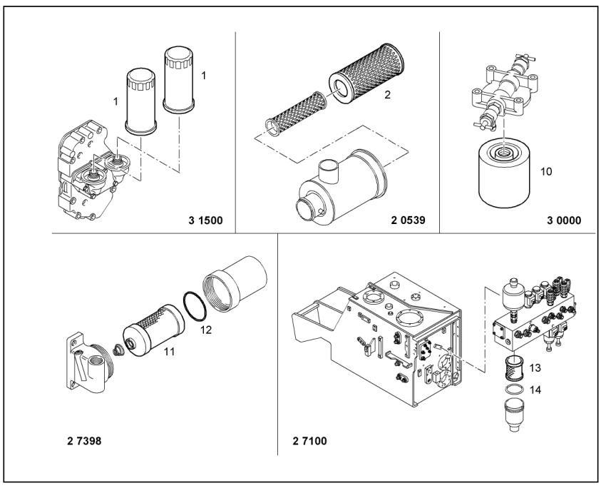 Genuine and OEM Liebherr Excavator R944 Spare Parts Service Kit and Engine Parts 5700043